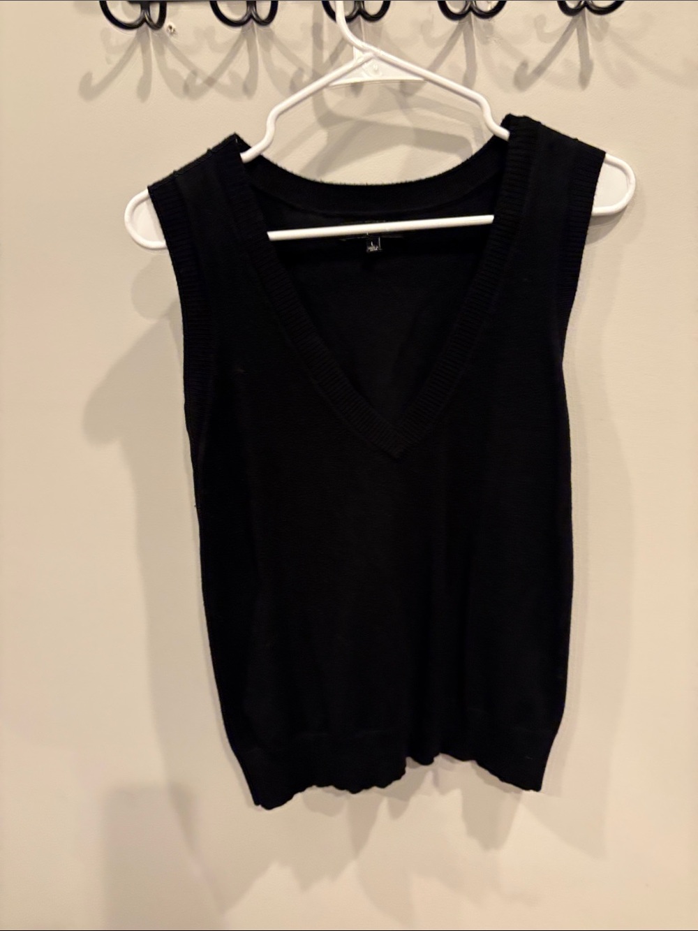 Express Black V-Neck Knit Vest